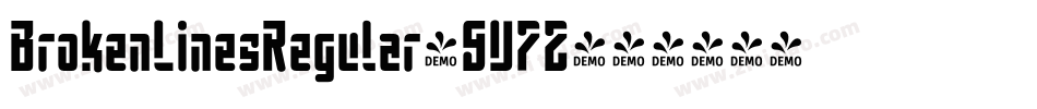 BrokenLinesRegular-9V7Z字体转换