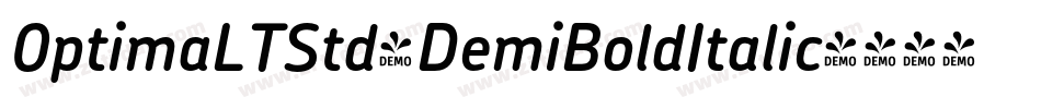 OptimaLTStd-DemiBoldItalic字体转换