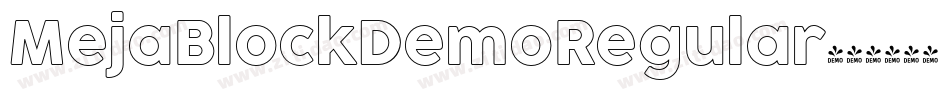 MejaBlockDemoRegular字体转换