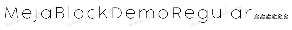 MejaBlockDemoRegular字体转换