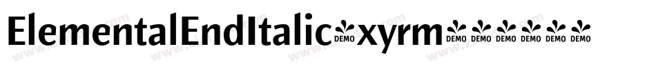 ElementalEndItalic-xyrm字体转换