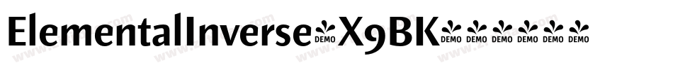 ElementalInverse-X9BK字体转换