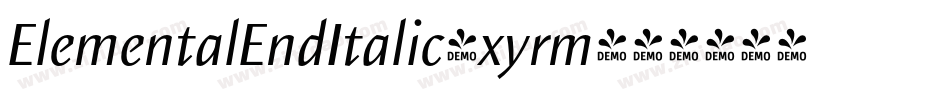 ElementalEndItalic-xyrm字体转换