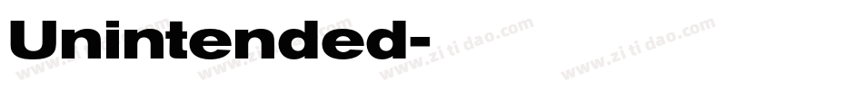 Unintended字体转换