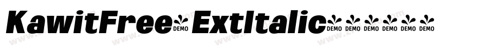 KawitFree-ExtItalic字体转换