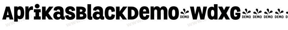 AprikasBlackDemo-WdXG字体转换