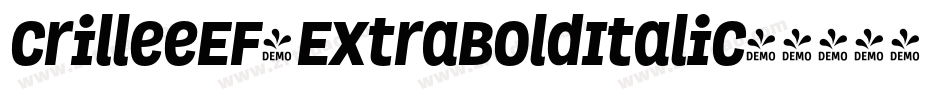 CrilleeEF-ExtraBoldItalic字体转换