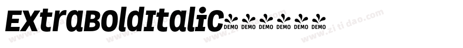 ExtraBoldItalic字体转换
