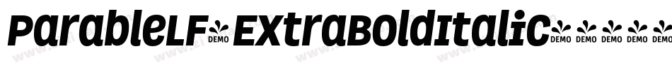 ParableLF-ExtraBoldItalic字体转换