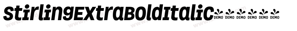 StirlingExtraBoldItalic字体转换