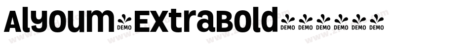 Alyoum-ExtraBold字体转换