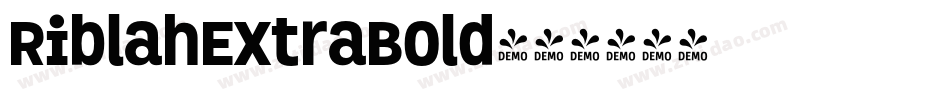 RiblahExtraBold字体转换
