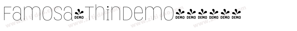 Famosa-ThinDemo字体转换