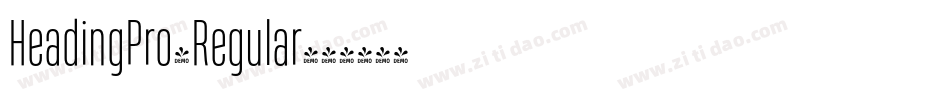HeadingPro-Regular字体转换