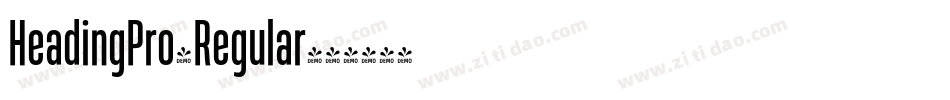 HeadingPro-Regular字体转换