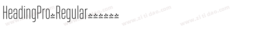HeadingPro-Regular字体转换