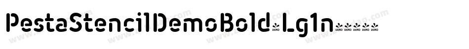 PestaStencilDemoBold-Lg1n字体转换