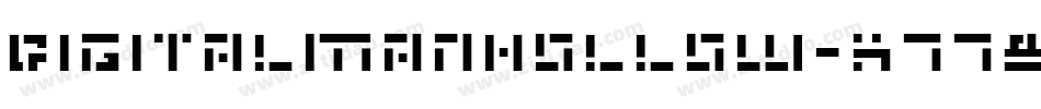 DigitalManHollow-K778D字体转换