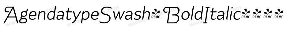 AgendatypeSwash-BoldItalic字体转换
