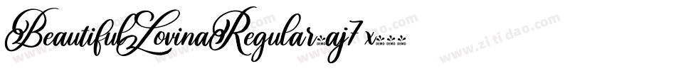 BeautifulLovinaRegular-aj7x字体转换