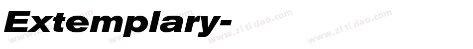 Extemplary字体转换