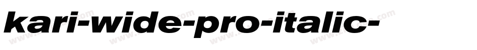 kari-wide-pro-italic字体转换