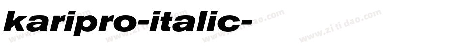 karipro-italic字体转换