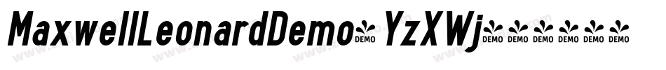 MaxwellLeonardDemo-YzXWj字体转换 MaxwellLeonardDemo-YzXWj字体转换