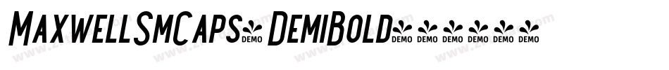 MaxwellSmCaps-DemiBold字体转换