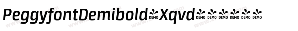 PeggyfontDemibold-Xqvd字体转换