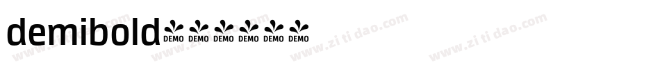 demibold字体转换