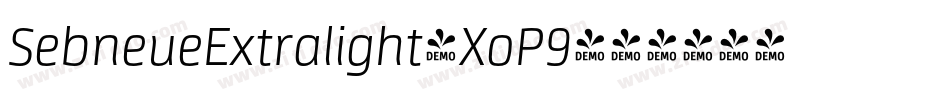 SebneueExtralight-XoP9字体转换
