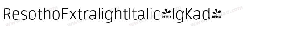 ResothoExtralightItalic-lgKad字体转换