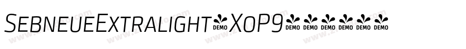 SebneueExtralight-XoP9字体转换