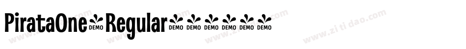 PirataOne-Regular字体转换