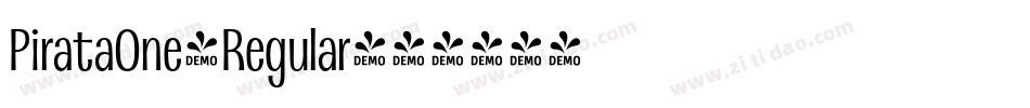 PirataOne-Regular字体转换