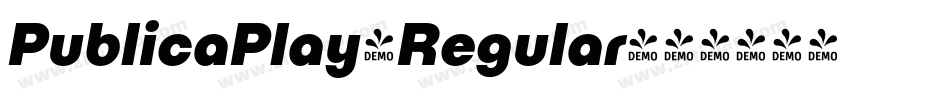 PublicaPlay-Regular字体转换