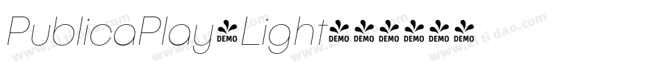 PublicaPlay-Light字体转换