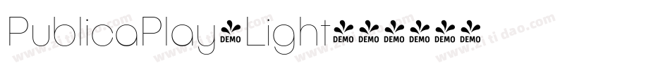 PublicaPlay-Light字体转换