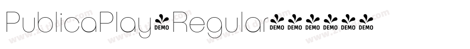 PublicaPlay-Regular字体转换