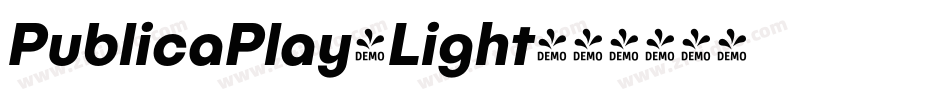 PublicaPlay-Light字体转换