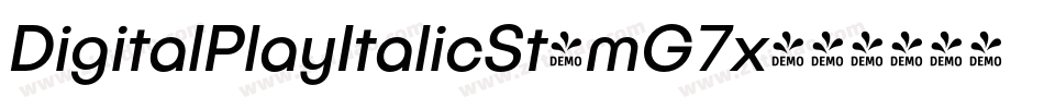 DigitalPlayItalicSt-mG7x字体转换