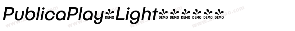 PublicaPlay-Light字体转换