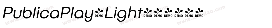 PublicaPlay-Light字体转换