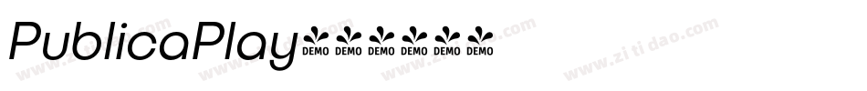 PublicaPlay字体转换