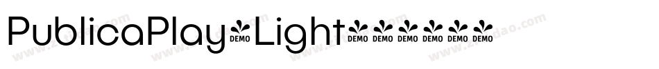PublicaPlay-Light字体转换