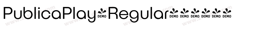 PublicaPlay-Regular字体转换