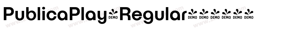 PublicaPlay-Regular字体转换