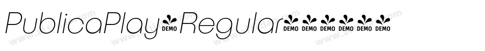 PublicaPlay-Regular字体转换