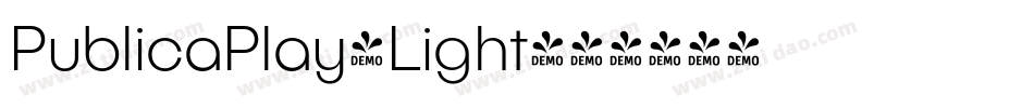 PublicaPlay-Light字体转换
